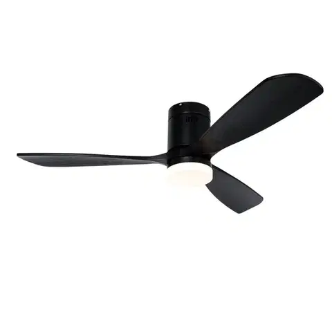 Stropné ventilátory Inteligentný stropný ventilátor čierny 132 cm vrátane LED stmievateľný s diaľkovým ovládaním - Sofia