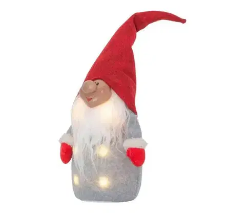 Vianočné dekorácie Eglo 411227 - LED Vianočná dekorácia JOYLIGHT 6xLED/0,06W/3xAA červená/šedá 411227