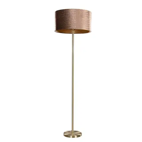 Stojace lampy Stojacia lampa mosadz s velúrovým tienidlom krokodíl 50cm - Simplo