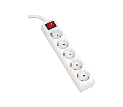 Predlžovacie káble  Predlžovací kábel s vypínačom 5Z Typ F 3m SCHUKO biely OL5G3W