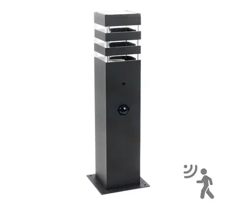 Záhradné lampy  Vonkajšia lampa so senzorom TEKSAS 1xE27/12W/230V IP44 44 cm antracit 317933