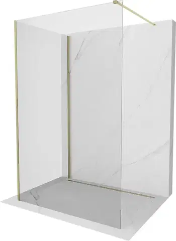 Sprchové dvere MEXEN/S - Kioto Sprchová zástena WALK-IN 105 x 100, transparent, zlatá 800-105-212-50-00-100