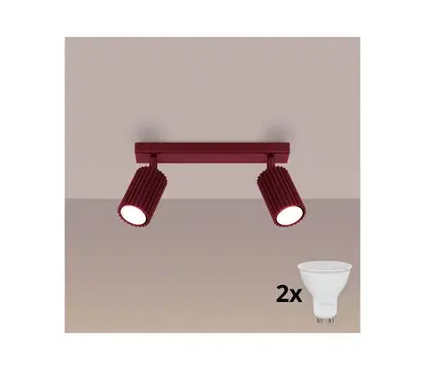 Svietidlá BRILAGI - LED bodové svietidlo CRESTO 2xGU10/10W/230V burgundové BR.1922