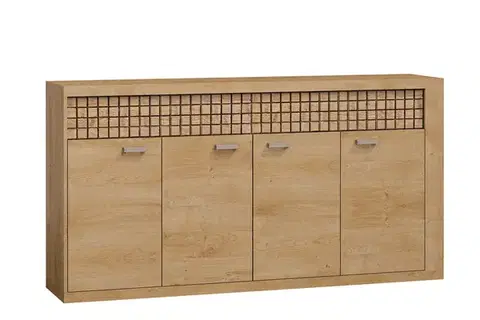 Komody a skrinky RANDER veľká 4-dverová komoda, mriežka