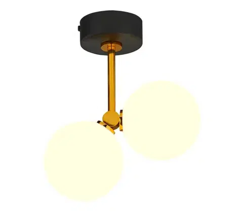 Svietidlá Jupiter 1918 - Luster na tyči LUNA 2xG9/40W/230V mosadz/čierna 1918