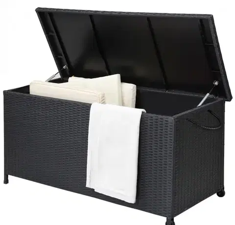 Záhradné úložné boxy Záhradný úložný box D2318 čierna Dekorhome