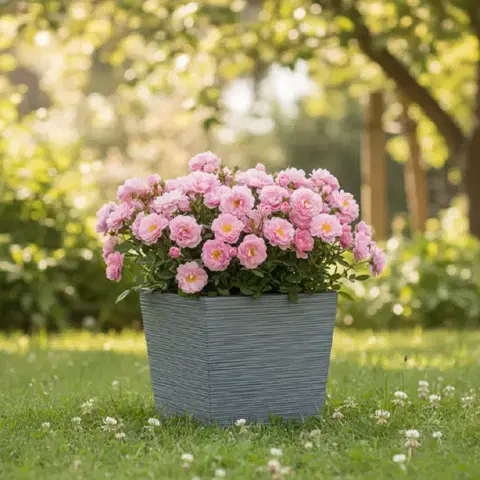 Záhradné kvetináče ProsperPlast Kvetináč FURU SQUARE LOW | betón 30 cm