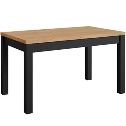 Stoly v podkrovnom štýle Rozkladací stôl Mini 135/175x80cm čierna/craft