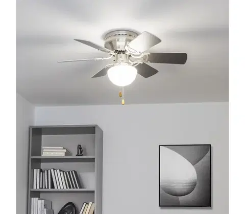 Ventilátory ZE - Stropný látor GALDANA 1xE27/60W/230V šedá/biela 03803-ZEV