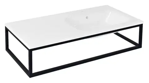 Kúpeľňový nábytok SAPHO - SKA konzola pod umývadlo/dosku, 100x22x51cm, čierna mat SKA810