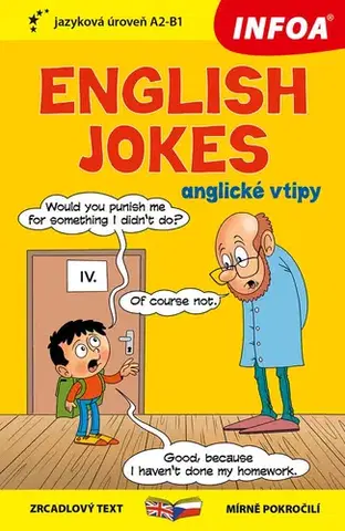 Zjednodušené čítanie Zrcadlová četba - English Jokes A2-B1 (Anglické vtipy) - Kolektív autorov