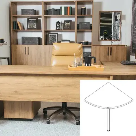 Moderné kancelárske stoly Písací stôl Idea rohový 70x70x75 Alabama