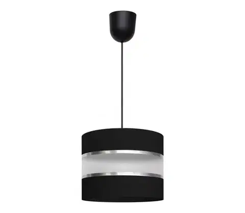 Svietidlá  Luster na lanku HELEN 1xE27/15W/230V čierna W-0801/1 BK+SL+MAT