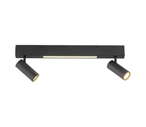 Svietidlá Schöner Wohnen 11793-18 - LED bodové svietidlo DANTE 2xGU10/10W+LED/7,2W čierna 11793-18