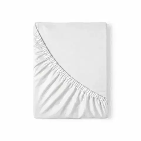 Plachty Kvalitex Saténové prestieradlo s gumou biela, 140 x 200 cm