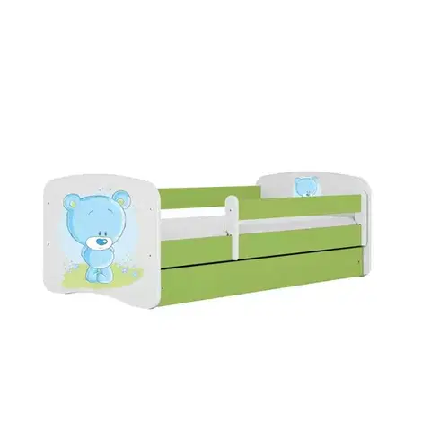 Postele pre dievčatá Detská Posteľ. Babydreams+Sz+M Zelená 80x160 Medveď Mod