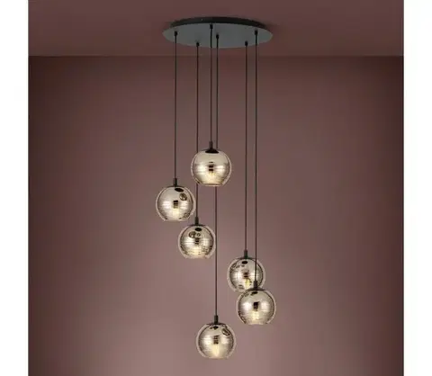 Svietidlá Eglo 39687 - Luster na lanku LEMORIETA 6xE27/40W/230V 39687