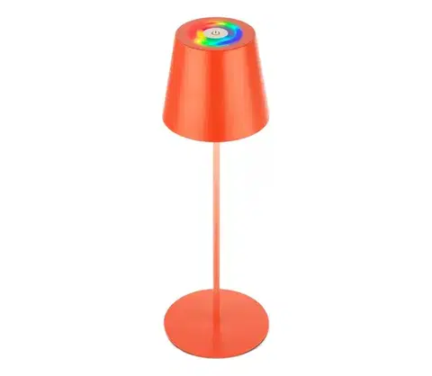 Lampy Briloner 7510012-LED RGB Stmievateľná stolná lampa CALIDA 2,5W/5V IP44 1200mAh oranžová 7510012