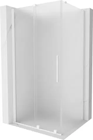 Sprchovacie kúty MEXEN/S - Velár sprchovací kút, posuvné dvere 140 x 90, dekor, biela 871-140-090-31-20