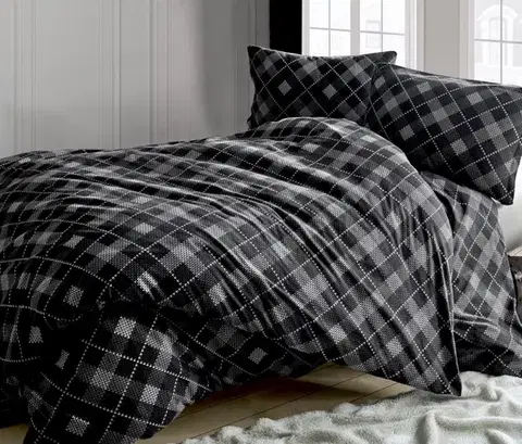 Obliečky Black Winter Flanel ágyneműhuzat 200x140cm+90x70cm TiaHome - 1x Vankúš 90x70cm, 1x Paplón 140x200cm