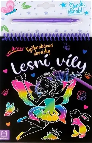 Nalepovačky, vystrihovačky, skladačky Lesní víly vyškrabávací obrázky