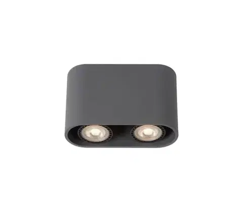Svietidlá Lucide 09914/10/36 - LED Bodové svietidlo BENTOO 2xGU10/5W/230V šedá 09914/10/36