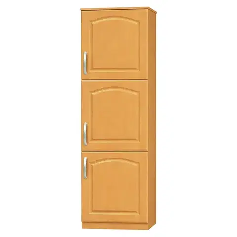 Kuchynské dolné skrinky KONDELA Lora MDF New S40/210/57 P potravinová skriňa jelša