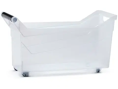 Úložné boxy NABBI NUK4L plastový úložný box na kolieskach 17 l priehľadná