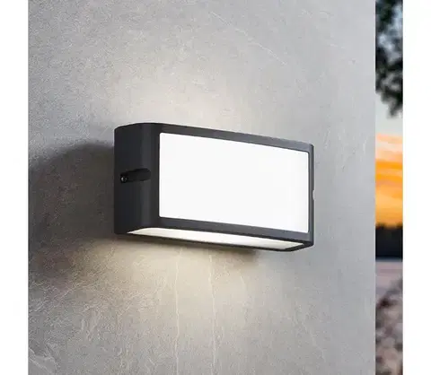 LED osvetlenie Eglo 900808- LED Vonkajšie nástenné svietidlo CAMARDA LED/10,5W/230V antracit IP54 900808