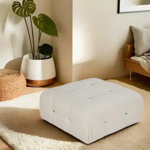 Taburety a podnožky Taburetka Bubble Pouffe - Beige