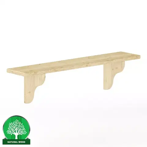 Kancelárske police Polička borovica PK120-100x25x20 surová