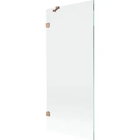 Sprchové dvere MEXEN/S - Lunar vaňová zástena FIX 80 x 150, transparent, meď kartáčovaná 897-080-000-65-00