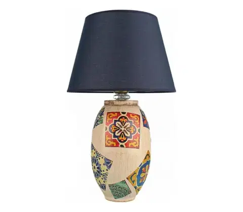 Lampy  Stolná lampa RAMZES 1xE27/40W/230V modrá/béžová 687HMY2371