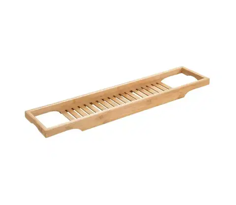 Svietidlá WENKO 24750100 - Polička na vaňu BAMBUSA 70x16 cm hnedá 24750100