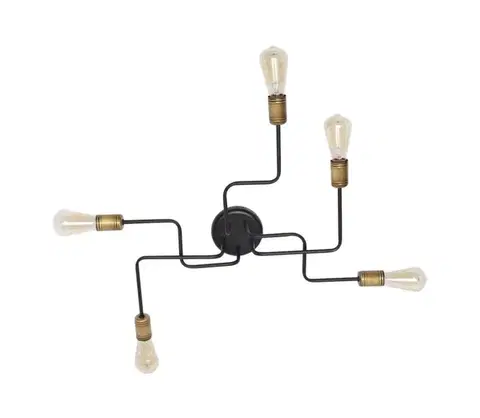 Svietidlá  Prisadený luster TUBE 5xE27/15W/230V P-1924/5 BK+AB