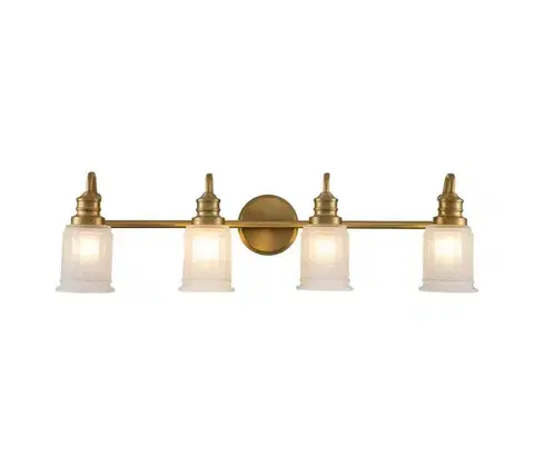 Svietidlá Elstead Quoizel QZ-SWELL4-BB-BATH-LED Kúpeľňové nástenné svietidlo SWELL 4xG9/3W/230V IP44 zlaté QZ-SWELL4-BB-BATH
