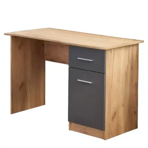 Moderné kancelárske stoly Písací stôl Elmo wotan/antracit