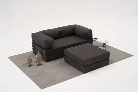 Sedacie súpravy Rohová sedacia súprava / Rohová pohovka Comfort Mini - Anthracite