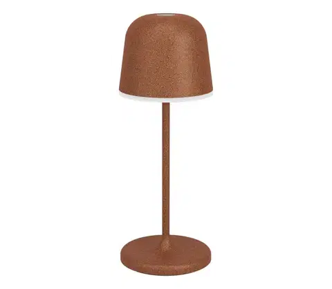 Lampy Eglo 901879 - LED stmievateľná vonkajšia nabíjateľná stolová lampa MANNERA-S LED/1,8W/5V IP54 hnedá 901879