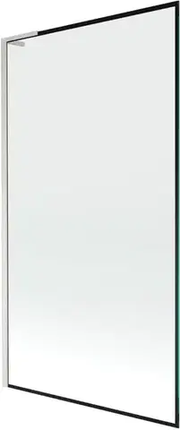 Sprchové dvere MEXEN/S - Next L vaňová zástena FIX 100 x 150, čierna vzor, nikel kartáčovaná 895-100-000-03-70-97