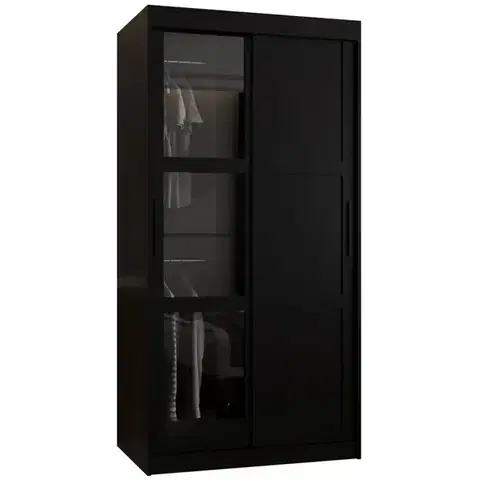 Šatníkové skrine Skriňa Dome III 100 čierna
