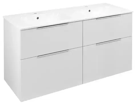 Kúpeľňový nábytok SAPHO - CIRASA umývadlová skrinka 118,4x64x46cm, biela lesk CR121-3030-21