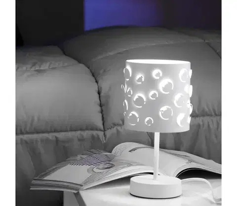 Lampy ONLI - Stolová lampa BOLLICINE 1xE14/6W/230V 22 cm biela 4895/L