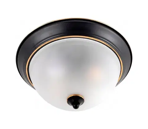 Svietidlá BRILAGI - Stropné svietidlo FRESCO 2xE27/40W/230V priemer 28 cm čierna/zlatá BRSX6002/2C-6-BK+GD