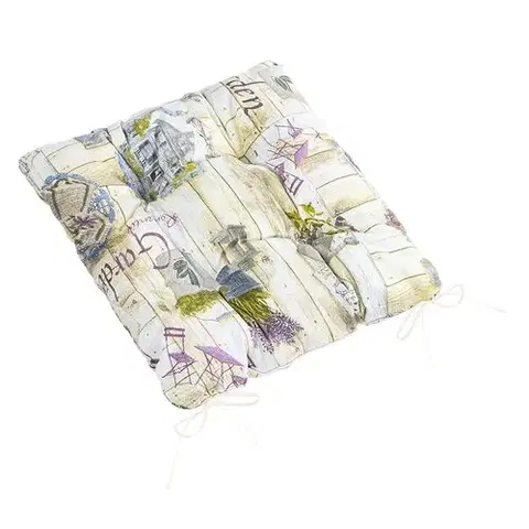 Záhradné slnečníky a doplnky Bellatex Sedák EMA prešívaný Záhrada lila, 40 x 40 cm