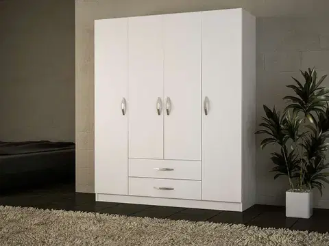 Šatníkové skrine VIDA 4D šatníková skriňa, biela