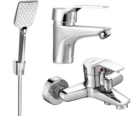 Kúpeľňové batérie MEXEN/S - Caro R62 SET vaňová a umývadlová batéria, chróm 746603R62-00
