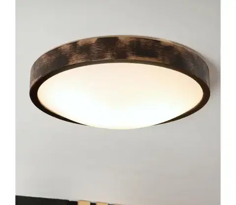 Svietidlá BRILAGI - Stropné svietidlo CARVALHO SLIM SMOKEY 2xE27/60W/230V dubové pr. 37,5 cm LD.PD-8.2