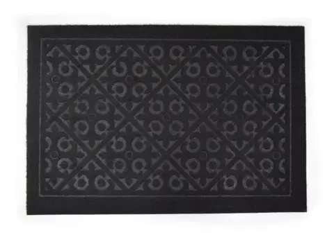 Rohožky Kinekus Rohož 40x60cm, guma + textil čierna, ORNAMENT, bezokrajová