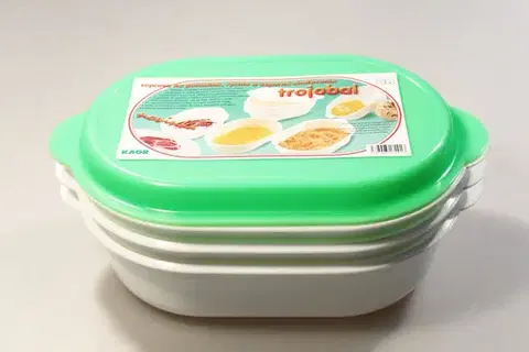 Misy a misky MAKRO - Misky na obaľovanie s poklopom, balenie 3ks